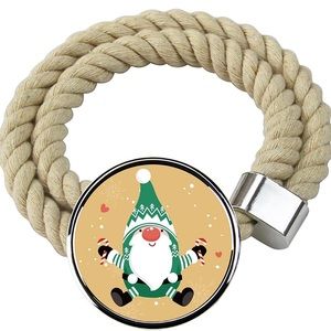 Porlau Christmas Curtain Tieback Cotton Rope Curtain Tie Backs Santa Dark Beige